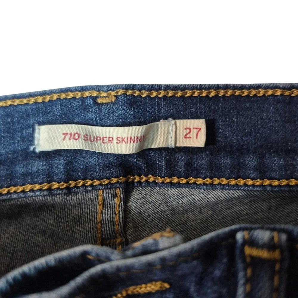 Levi's‎ 710 Super Skinny Jeans Womens 27 Dark Wash Stretch Denim